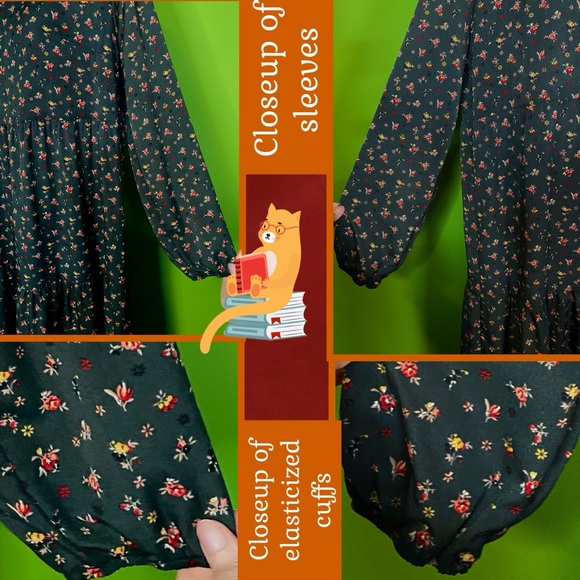 CELLABIE 2X DEEP FOREST GREEN maxi-long tiered-dress fashion - Picture 7 of 14